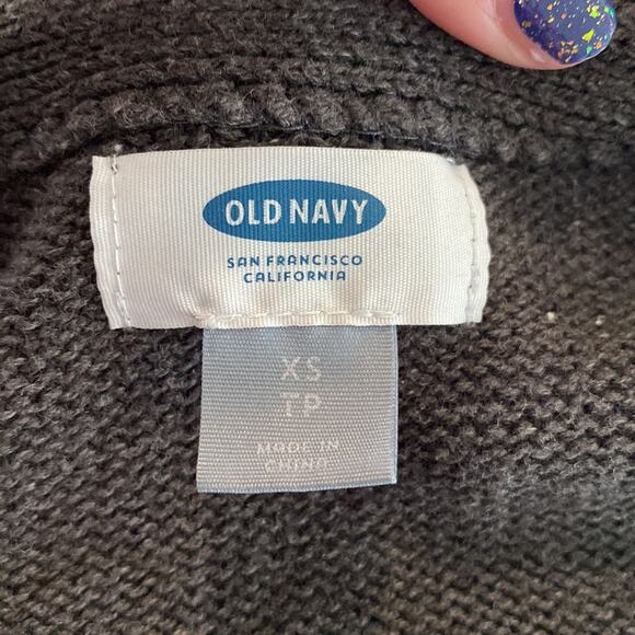 Old Navy Charcoal Grey Aztec Print Open Front Long Cardigan Size XS - Picture 6 of 7